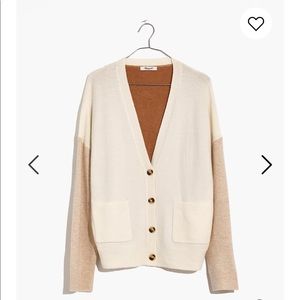 NWOT NEW Madewell Kent Boyfriend Sweater Cardigan